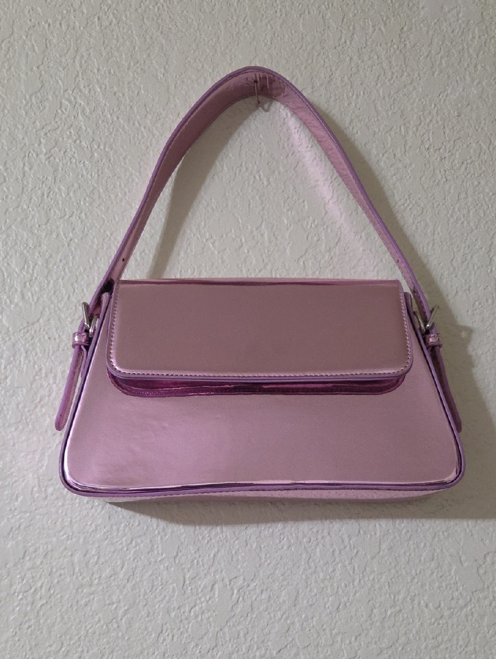 Urban Expressions Metallic Light Pink Shoulder Bag